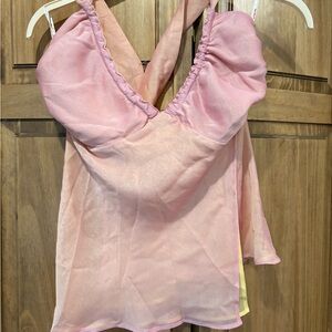 Pilgrim Pink Sheer Camisole Top